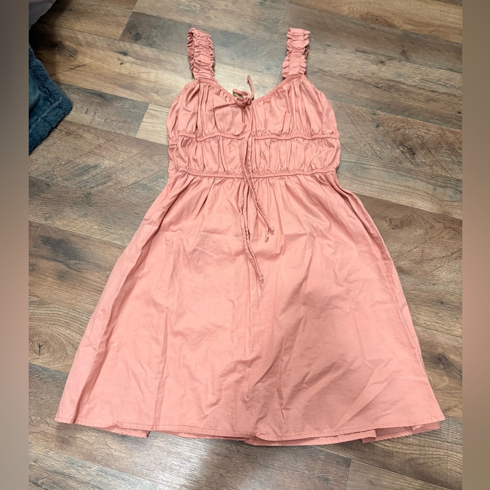 Chic Sleeveless Coral Mini Dress